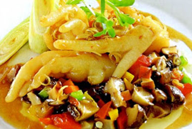Các bước làm món Chân gà xốt nấm chan ga xot nam c Các bước làm món Chân gà xốt nấm
