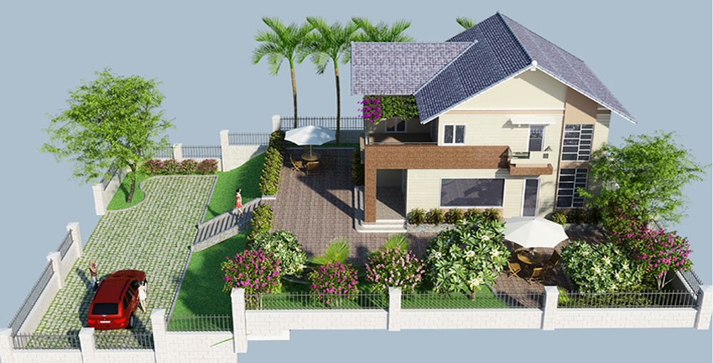 Xem qua các mẫu nhà cấp 4 đẹp ở nông thôn việt nam trang tri hai hoa voi cac mau nha cap 4 dep o nong thon viet nam m1 Xem qua các mẫu nhà cấp 4 đẹp ở nông thôn việt nam