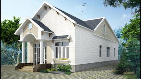 Xem qua các mẫu nhà cấp 4 đẹp ở nông thôn việt nam trang tri hai hoa voi cac mau nha cap 4 dep o nong thon viet nam m7 Xem qua các mẫu nhà cấp 4 đẹp ở nông thôn việt nam