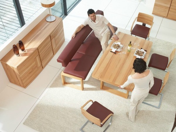 banan290814 13 600x450 Thiết kế bàn ăn mở rộng – Món nội thất kì diệu cho mọi không gian