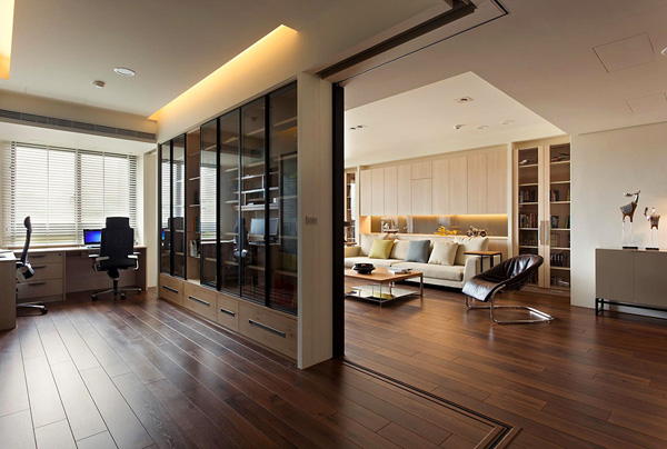 Nội thất căn hộ đầy phong cách với vách kính linh hoạt Retractable Wall Nội thất căn hộ đầy phong cách với vách kính linh hoạt
