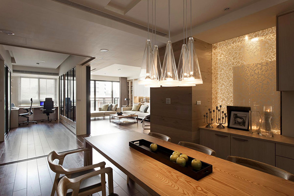 Nội thất căn hộ đầy phong cách với vách kính linh hoạt Stylish Dining Area Nội thất căn hộ đầy phong cách với vách kính linh hoạt