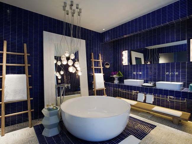 phong tam dep voi tong mau xanh va trang 15 Mẫu thiết kế phòng tắm đẹp với tông màu xanh và trắng